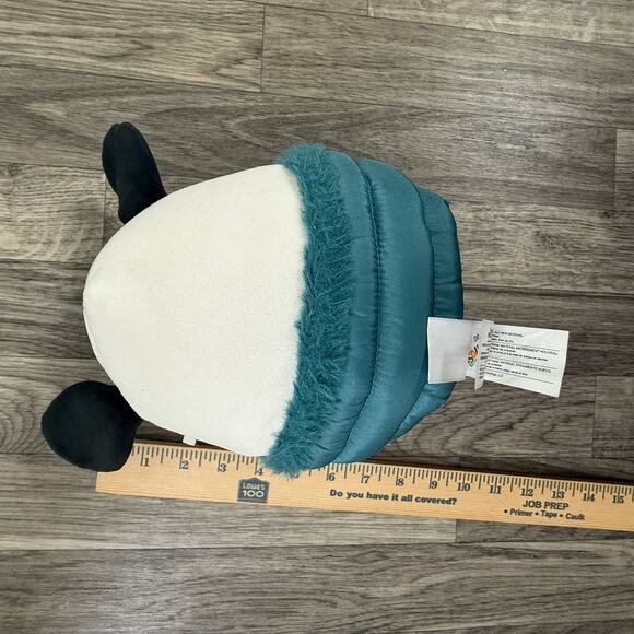Squishmallows Snoopy Teal Puffer Jacket Plush Peanuts Jazwares 2024 New Soft - Picture 5 of 5